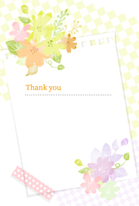 花のポストカード：商品番号 4002