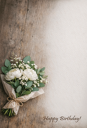 花束のポストカード：商品番号 5198