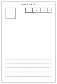 ポストカード宛名面　郵便枠・罫線ありの用紙
